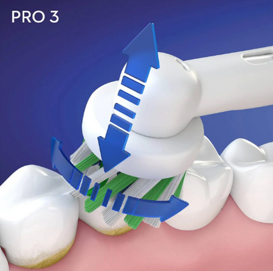 Набір зубних щіток Braun Oral-B Pro 3 3900 Cross Action White+Black (D505.533.3H)