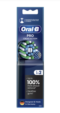 Змінні насадки для електричної зубної щітки ORAL-B Pro CrossAction 2шт чорні