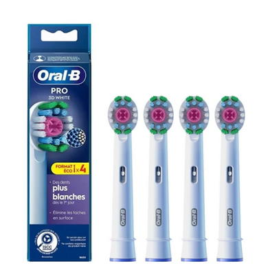 Сменные насадки для электрической зубной щетки Oral-B EB18 3D White 4 шт