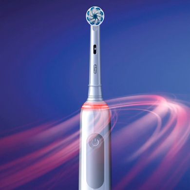 Электрическая зубная щетка Braun Oral-B PRO3 3500 White с дорожным футляром и двумя насадками Sensitive clean