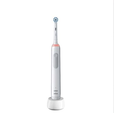 Електрична зубна щітка Braun Oral-B PRO3 3500 White з дорожнім футляром та з двома насадками Sensitive clean