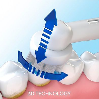 Електрична зубна щітка Braun Oral-B PRO3 3500 White з дорожнім футляром, Білий