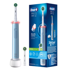 Електрична зубна щітка Braun Oral-B Pro 3 3770 D505 Cross Action Blue (Браун Оралбі Про3 Голуба)