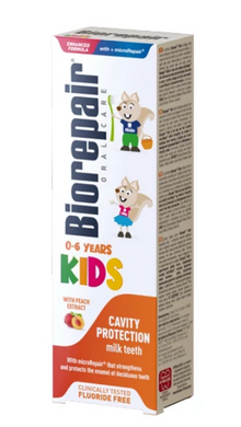 Зубна паста для дітей Bio Repair Веселе мишеня Kids від 0 до 6 років з персиком