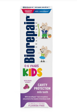 Зубная паста для детей Bio Repair Веселый мышонок Kids от 0 до 6 лет с виноградом