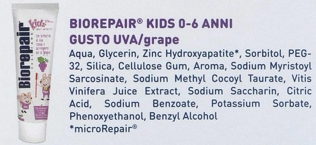 Зубная паста для детей Bio Repair Веселый мышонок Kids от 0 до 6 лет с виноградом