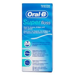 Зубная нитка ORAL-B Super Floss, 50 м