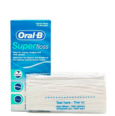 Зубная нитка ORAL-B Super Floss, 50 м